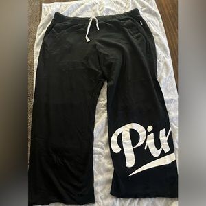 Pink wide leg sweats